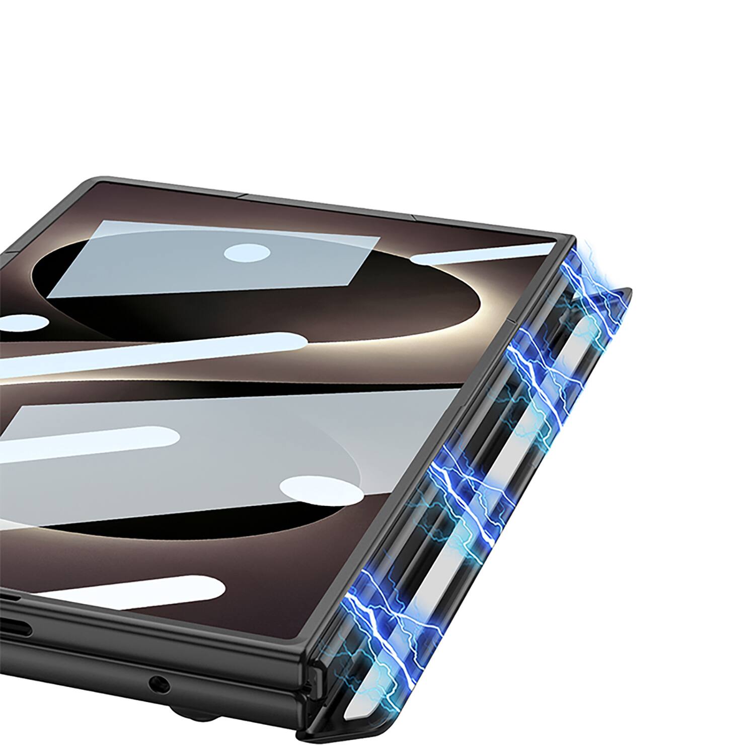 Alt View 1. Dteck - for Samsung Galaxy Z Fold8 Hinge Case with Screen Protector & Stylus Pen,Slim Shockproof Magnetic Pen Holder Back Cover - Silver.