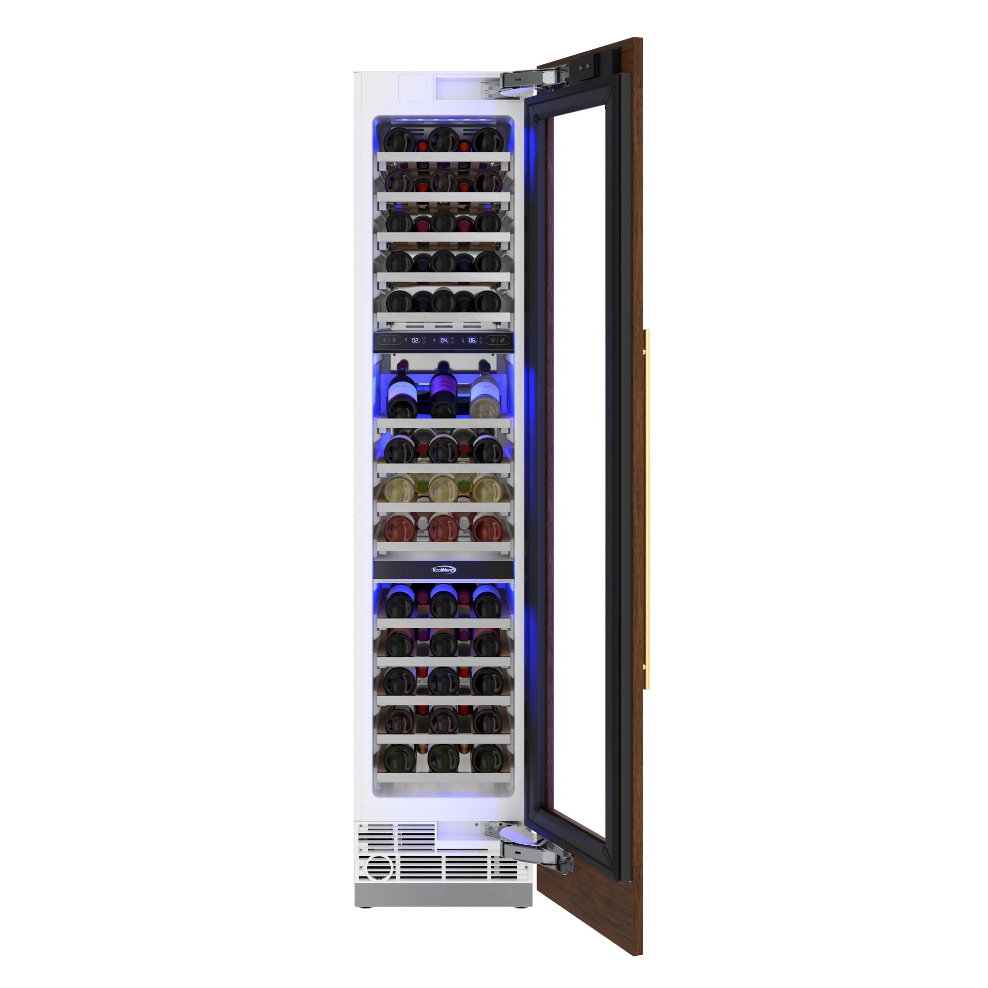 Alt View 8. Koolmore - KoolMore Reserve Panel Ready 30 in. Column Refrigerator with 18 in. Wine Cooler and Freezer - White.