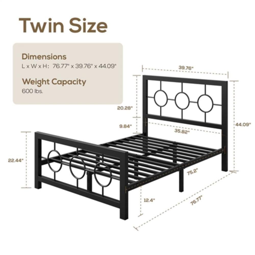 Twin Size

Dimensions  
L x W x H: 76.77" x 39.76" x 44.09"

Weight Capacity  
600 lbs.

- 20.28"
- 9.84"
- 35.82"
- 44.09"
- 22.44"
- 75.2"
- 12.4"
- 76.77"