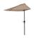 Alt View Zoom 14. Nature Spring - 9-Foot Half Round Patio Umbrella with Easy Crank - Sand.