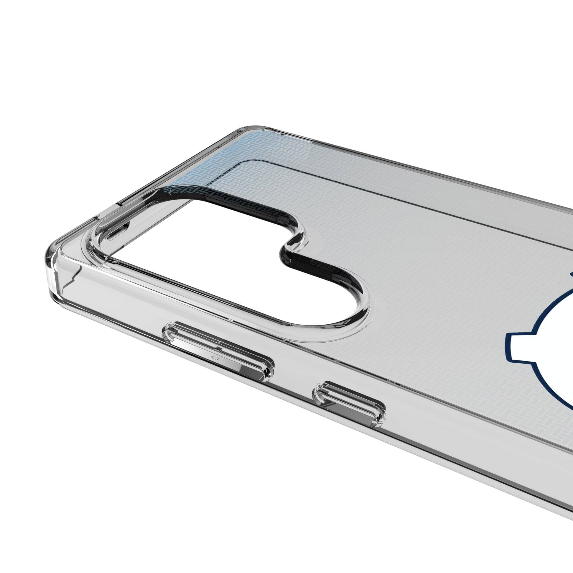 Alt View 2. Keyscaper - North Carolina Tar Heels Linen Logo Galaxy Clear Case - S24 Ultra - Multicolor.