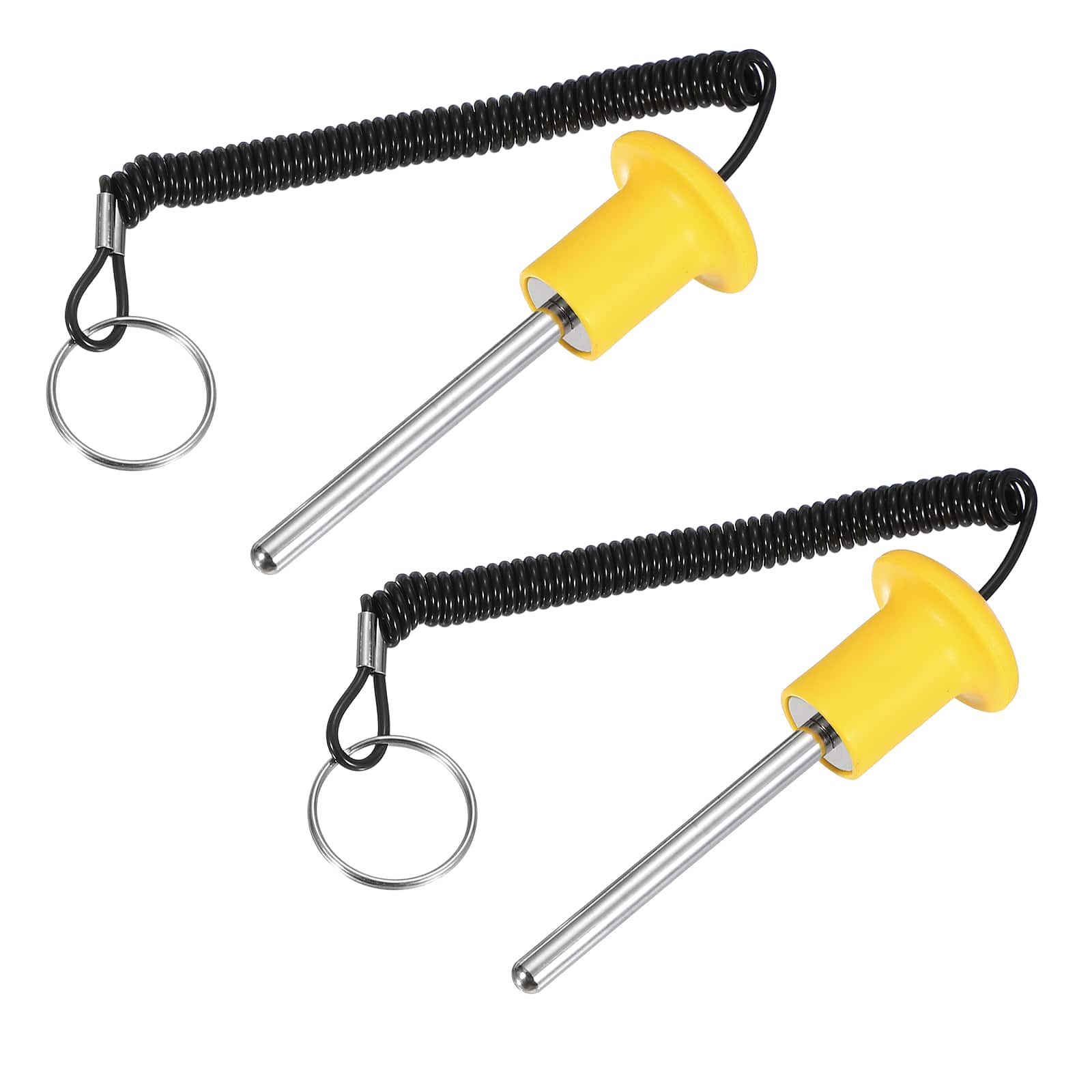 Unique Bargains - Gym Pin, Weight Stack Pin Strength Training Replacement with Pull Rope 0.3 x 3.1 Inch 2pcs for Home/Gym - Yellow price history on PriceWatchPro
