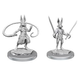 NECA - D&D Nolzurs Marvelous Unpainted Miniatures | Harengon Rogues - Gray