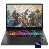 HP OMEN - Transcend 14" 120Hz 3K OLED Gaming Laptop - Intel Core Ultra 9-185H - 32GB Memory - NVIDIA GeForce RTX 4070 - 1TB SSD - Shadow Black - Front_Zoom