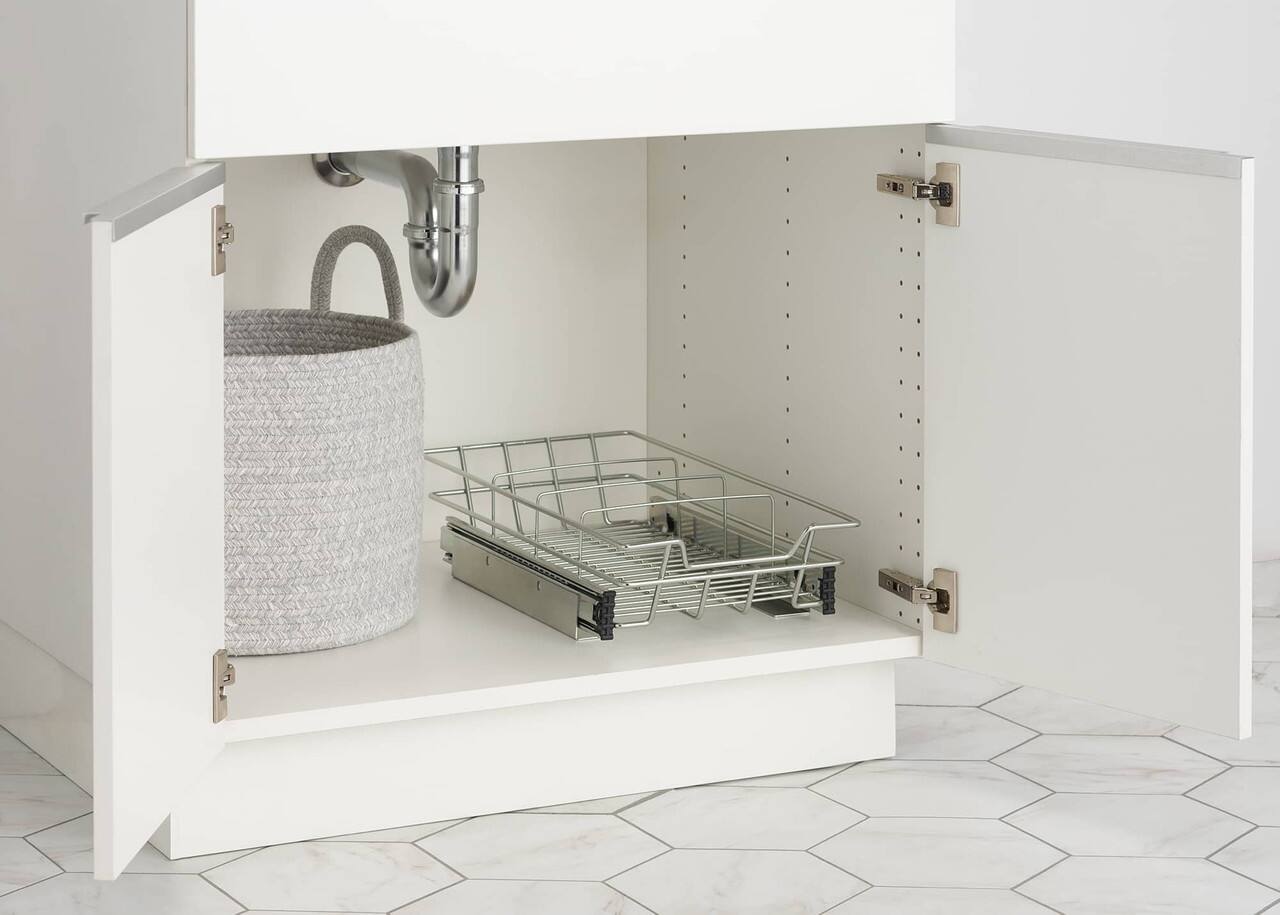 Alt View 16. TRINITY - PRO EcoStorage 10" Sliding Drawer 2-Pack Chrome - Chrome.