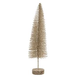BreeBe - Winter's Eve Bottle Brush Tree 10.5" - Gold, White