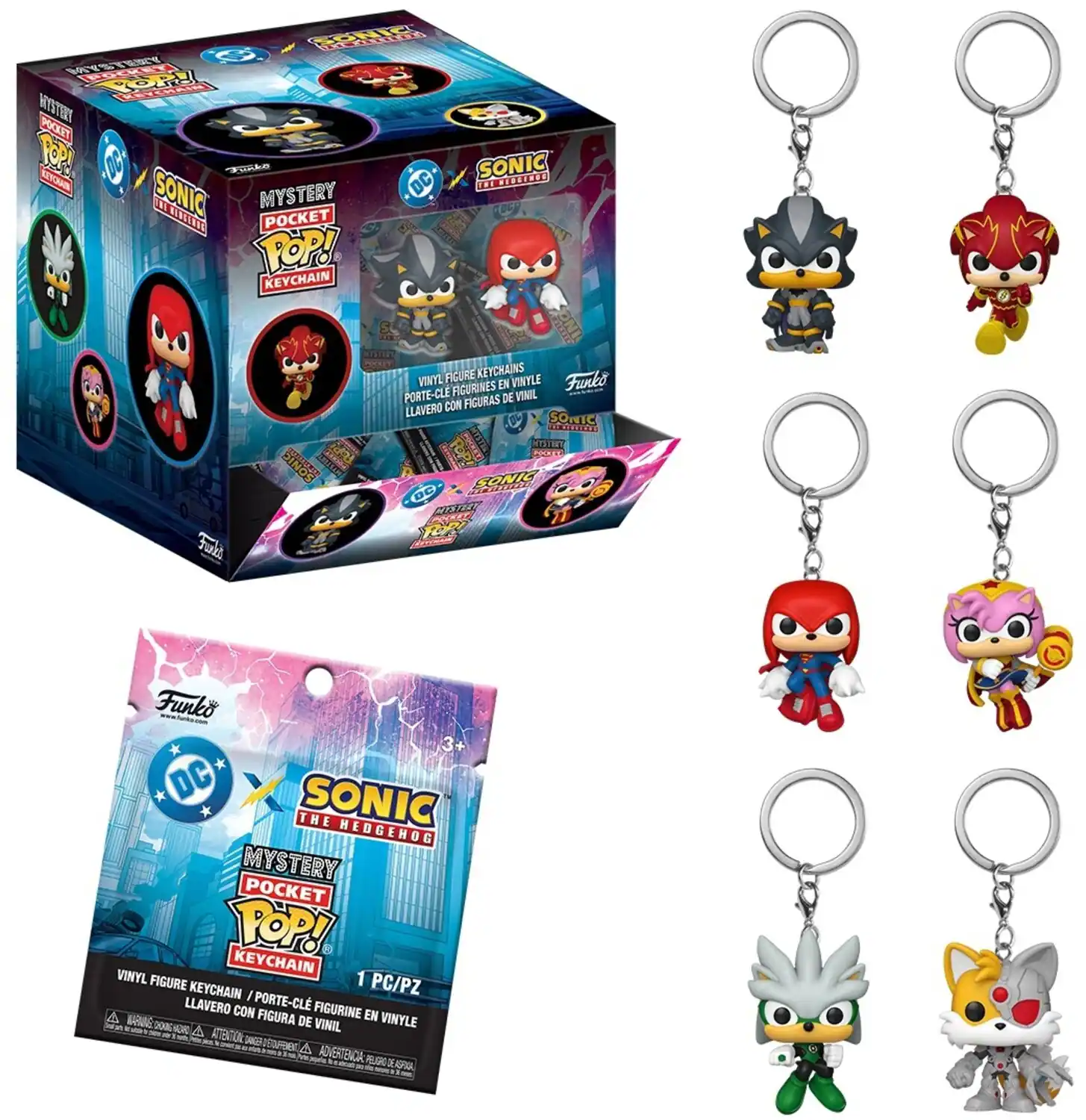 SONIC THE HEDGEHOG MYSTERY POCKET POP! KEYCHAIN VINYL FIGURE 1 PC/PZ KEYCHAIN / PORTE-CLÉ FIGURINE EN VINYLE