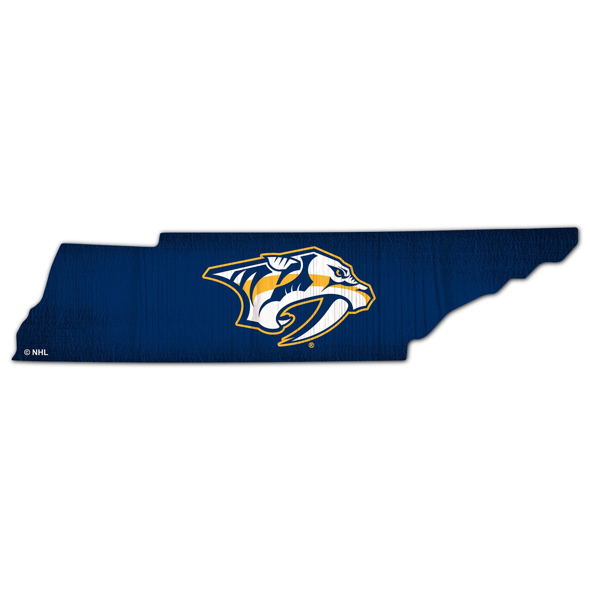 Nashville Predators 12" Logo State Sign