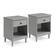 Left. Walker Edison - Modern 2-Piece 1-Drawer Nightstand Set - Grey.