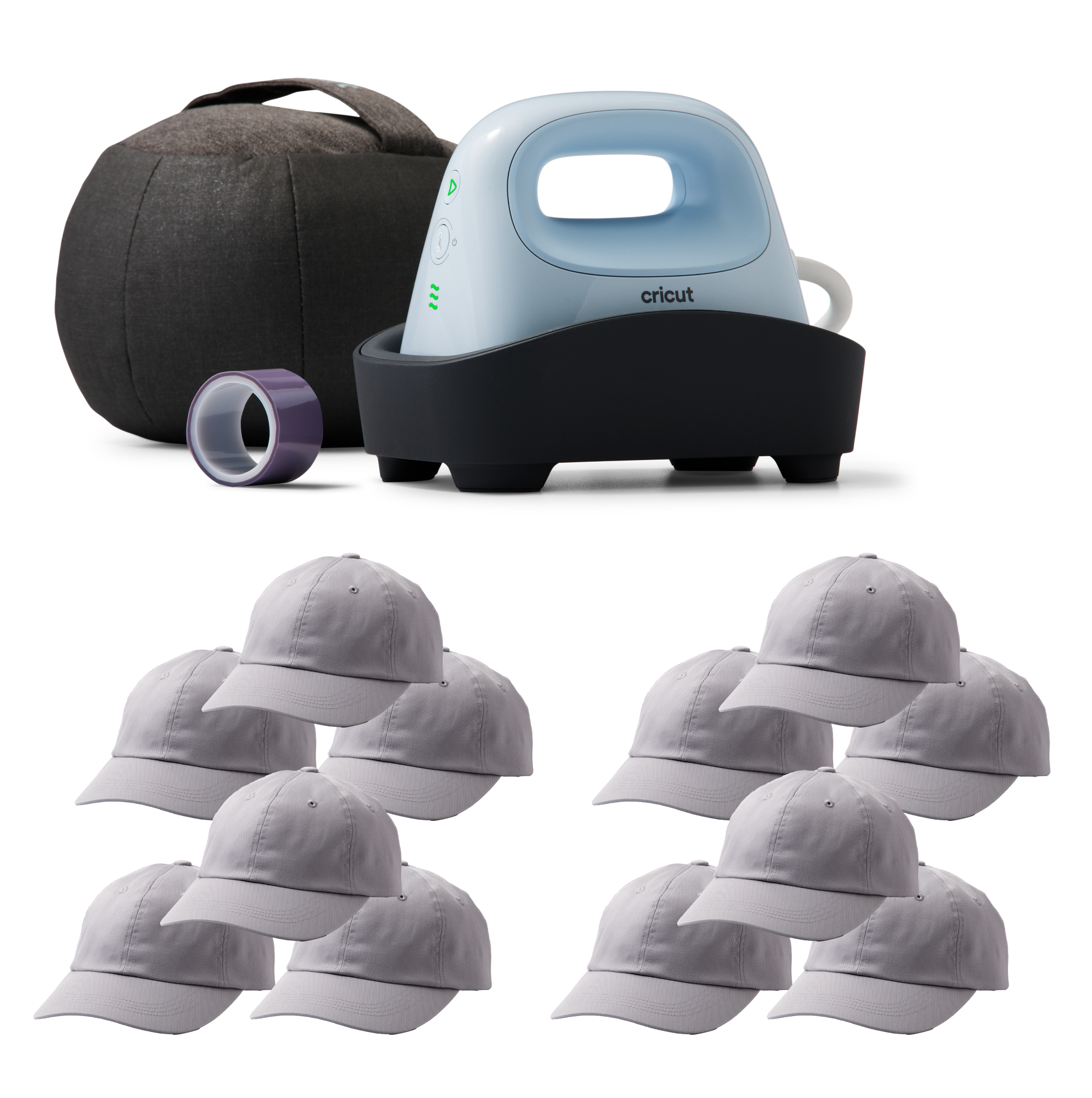 Cricut - Hat Press Heat Press Machine with 12 Hats