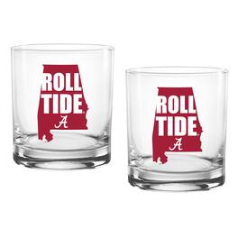 Indigo Falls - Alabama Crimson Tide Two-Pack 14oz. Hometown Glass Set - Multicolor