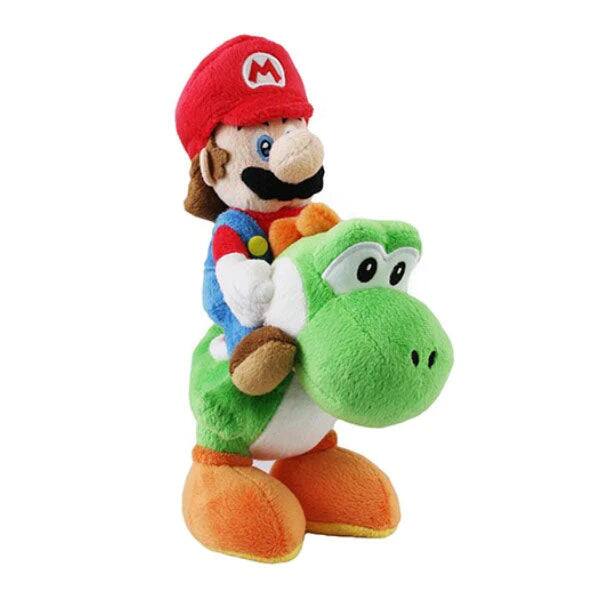 Alt View 2. Little Buddy - Nintendo - Super Mario Bros. Mario Riding Yoshi 8" Plush   - Collectibles - Multicolor.
