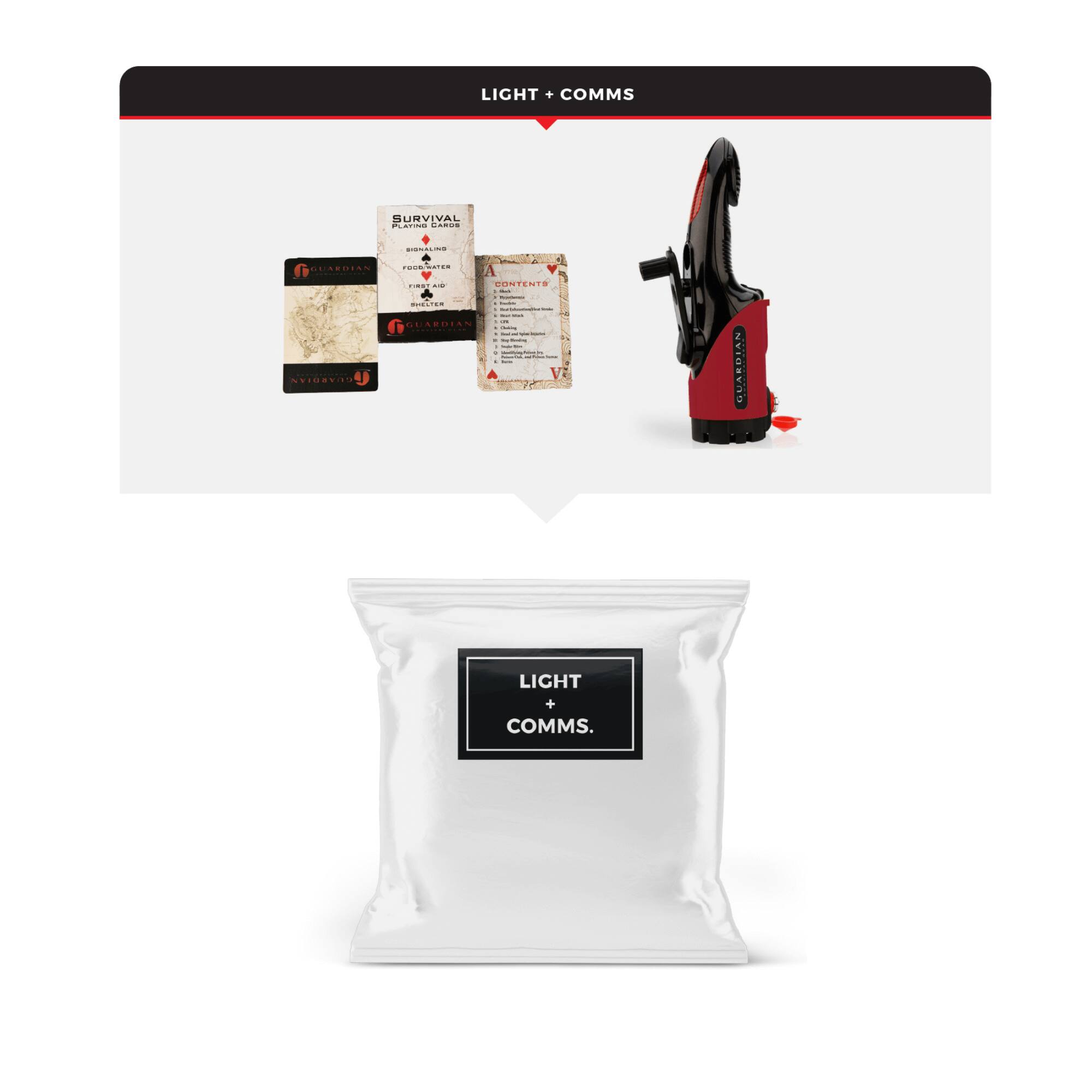 LIGHT + COMMS

SURVIVAL PLAYING CARDS

GUARDIAN

LIGHT + COMMS