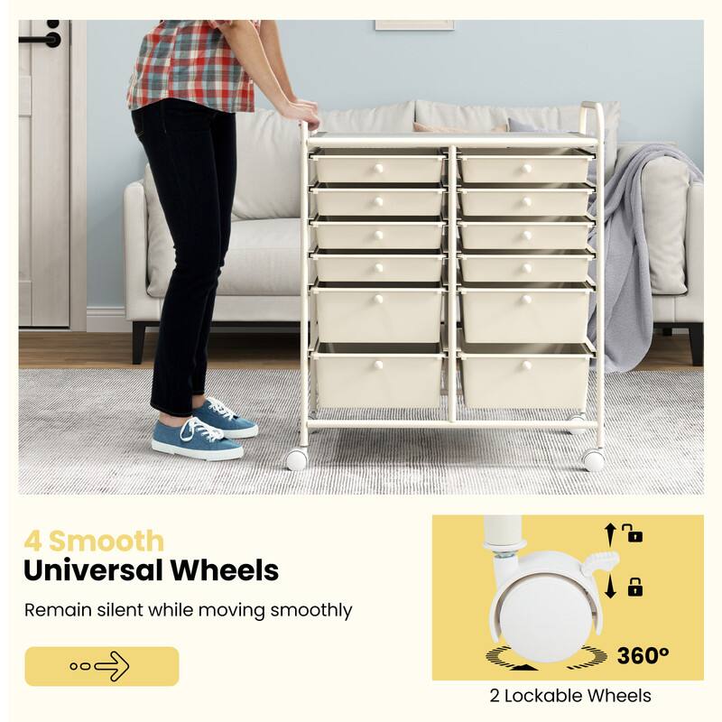 4 Smooth Universal Wheels  
Remain silent while moving smoothly  

2 Lockable Wheels
