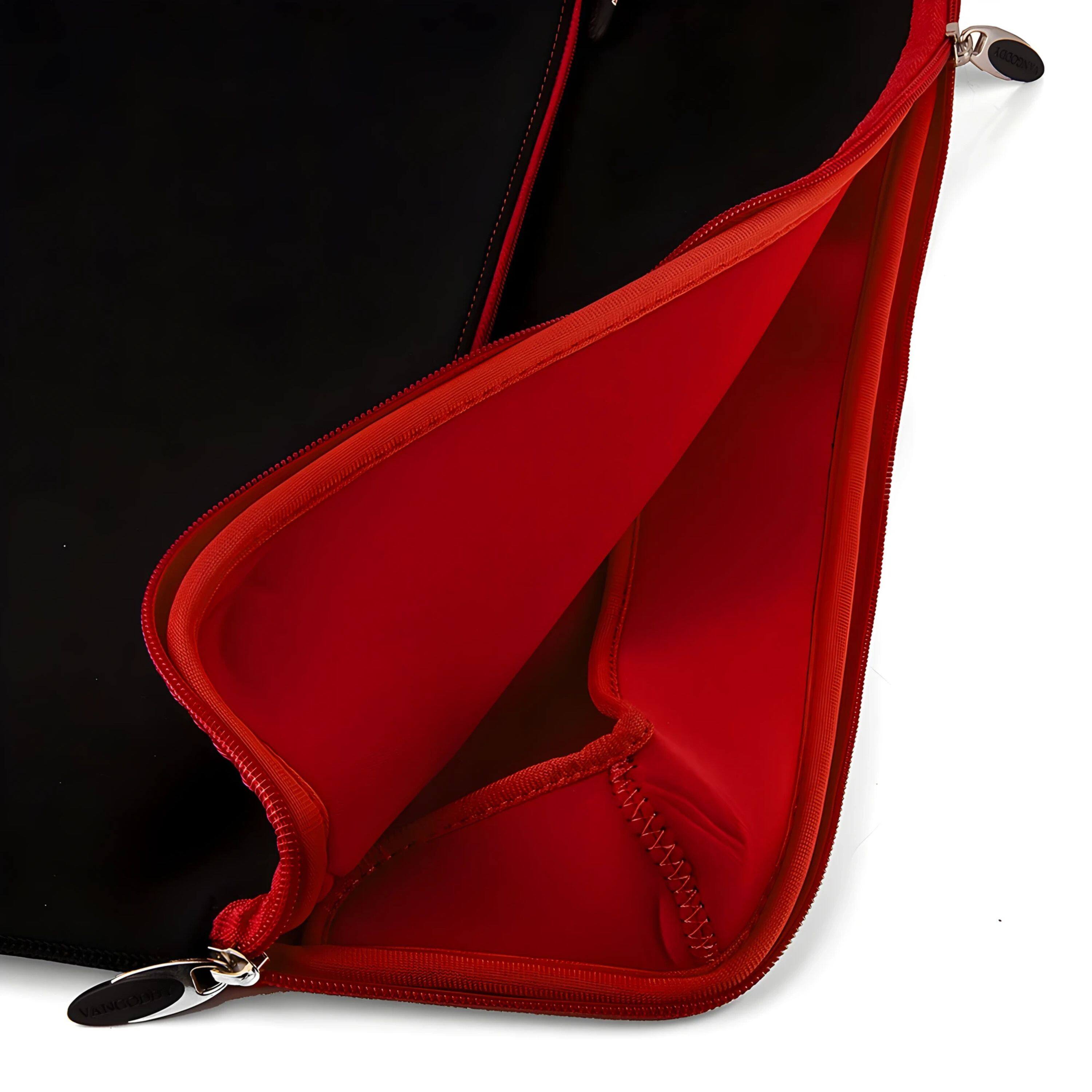Left. Kitcheniva - Laptop Neoprene Sleeve Case Carry Bag For 15" Laptop Black/Red - Black/Red.
