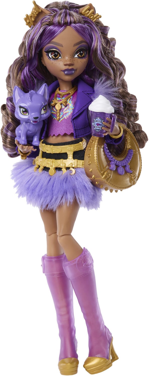 Mattel Monster High Clawdeen Wolf Doll with Pet Crescent