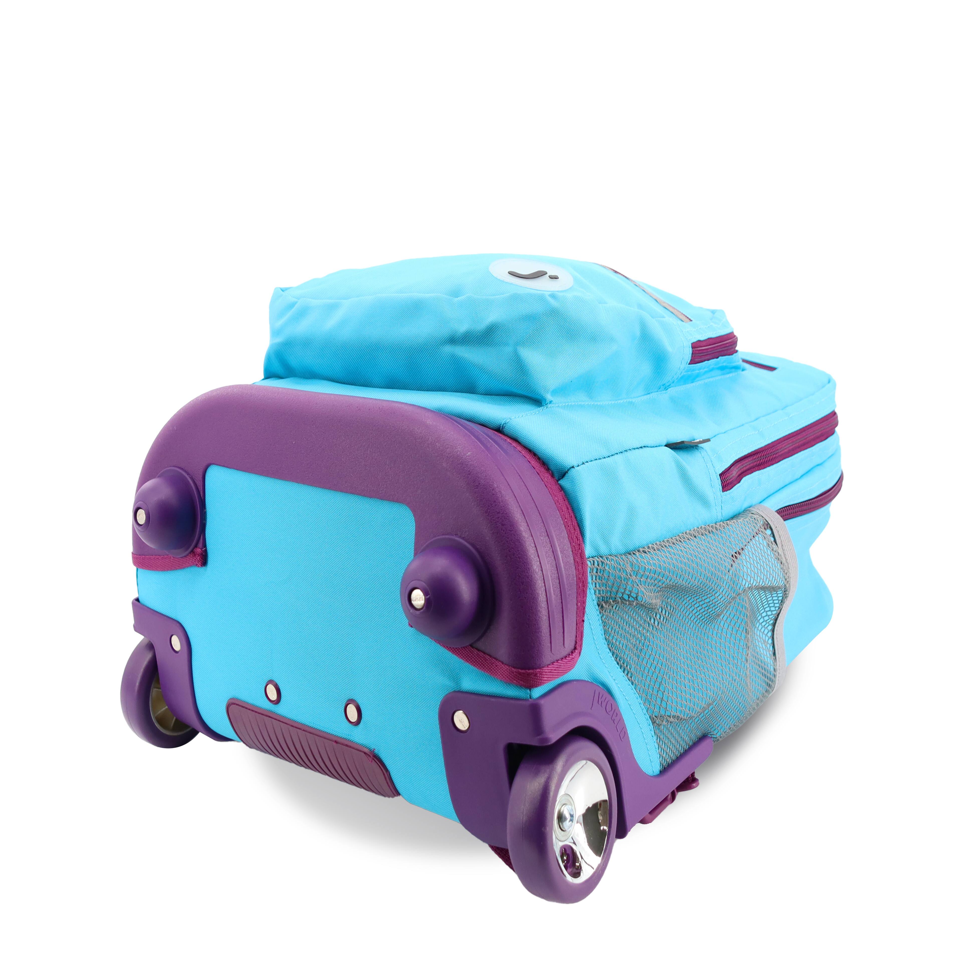 Alt View 4. J World - J World Unisex Sundance 20" Rolling Backpack with Laptop Sleeve for School and Travel, Sky Blue - SKY BLUE.