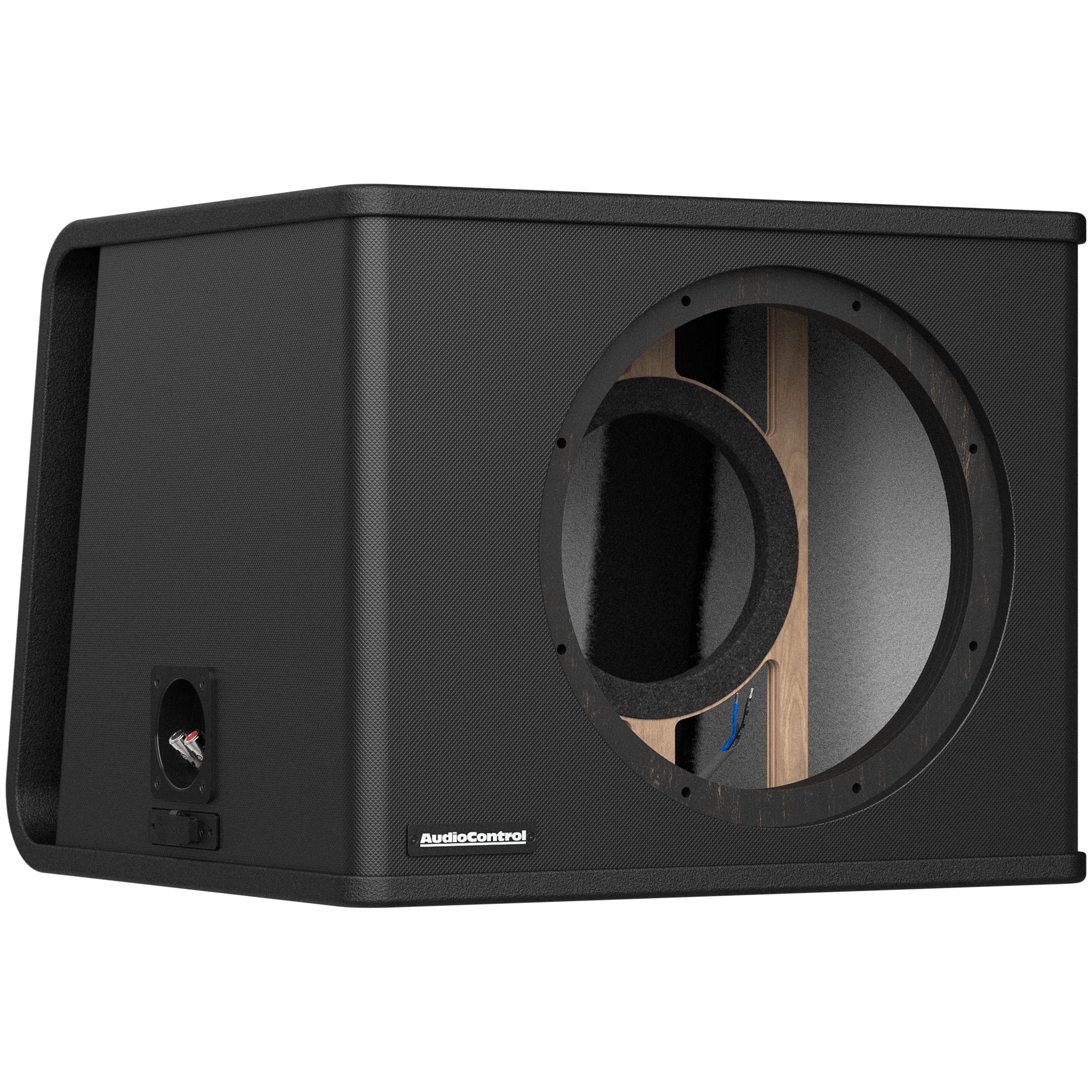Alt View 13. AudioControl - Spike Series 12” Single-Voice-Coil 2-Ohm Loaded Vented Subwoofer Enclosure - Black.