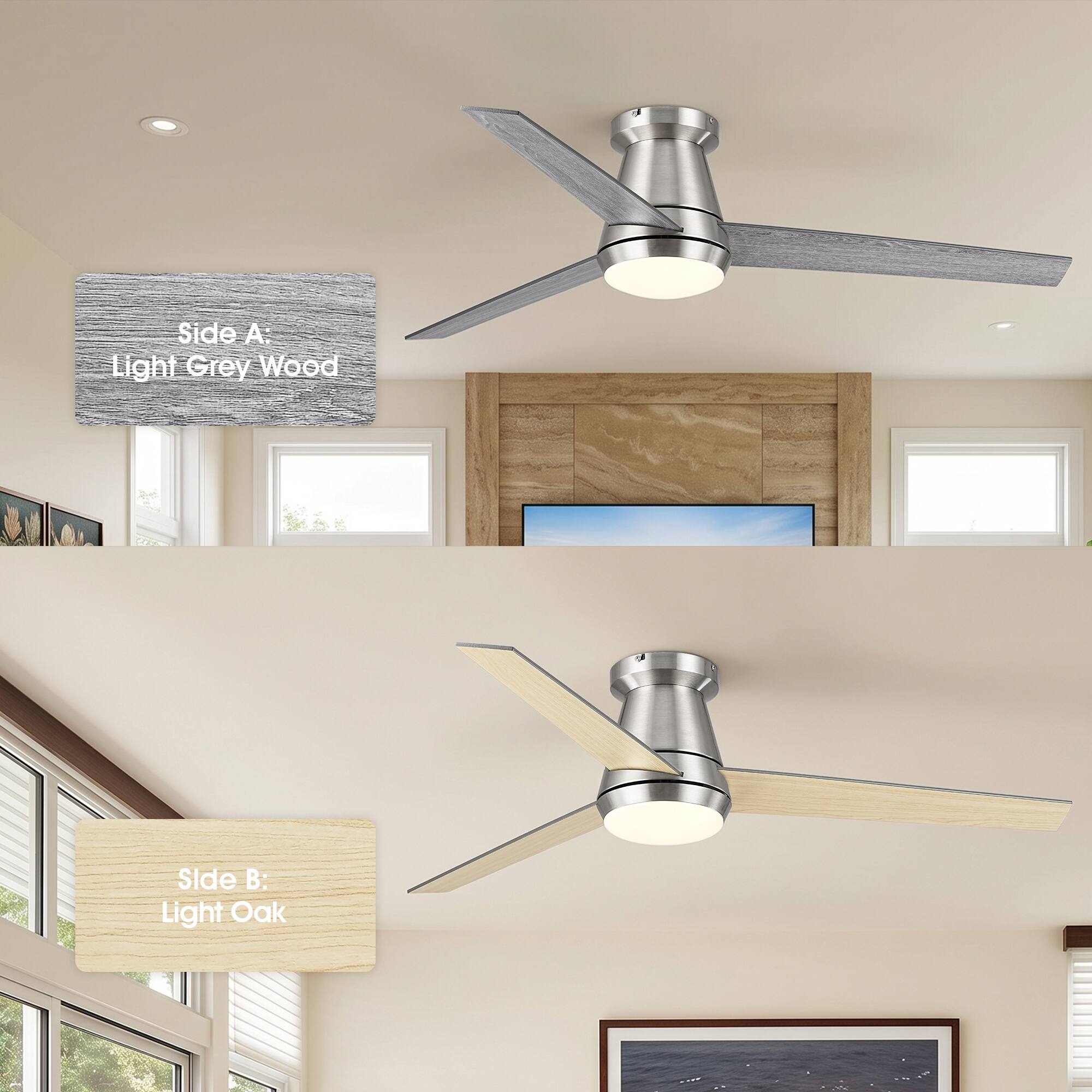Side A: Light Grey Wood  
Side B: Light Oak