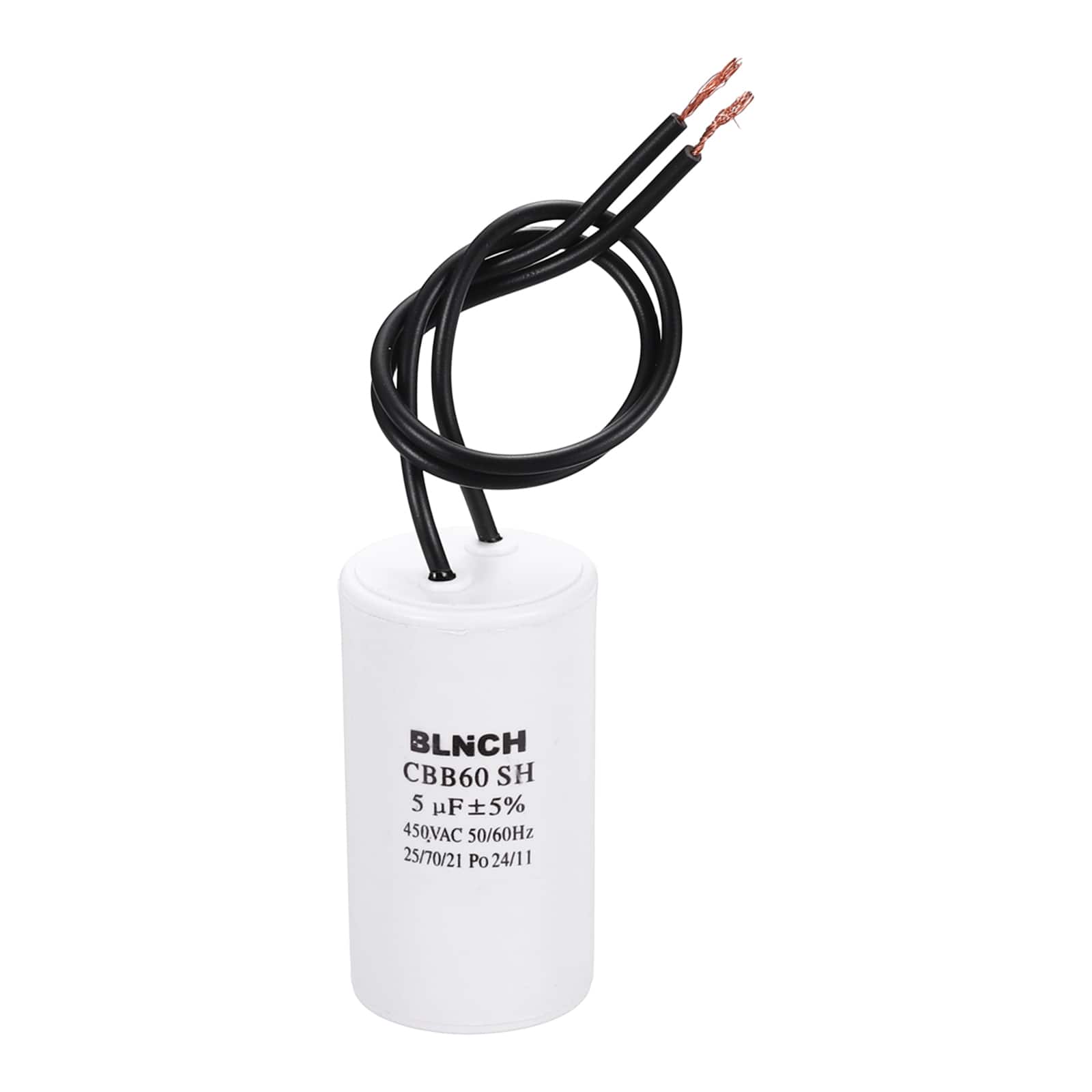 Unique Bargains - 5uF CBB60 Running Capacitor, AC 450V 2 Wire for Air Compressor, Washing Machine, Refrigerator, Air Conditioner - White price history on PriceWatchPro