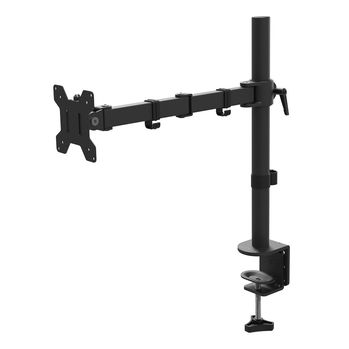 Front. Kanto - Kanto DML1000 Fully Adjustable Single Arm Desktop Monitor Mount - Black.