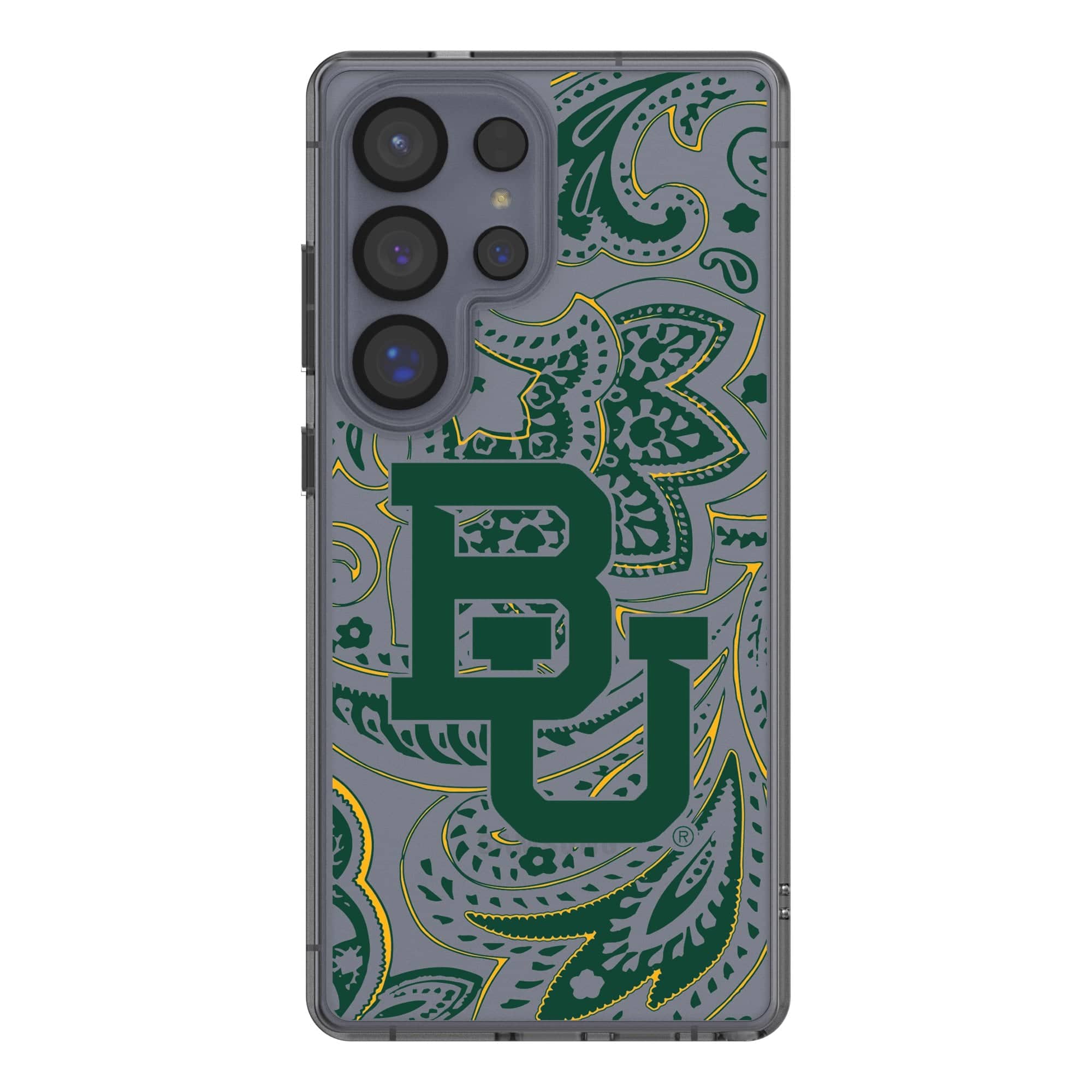 Keyscaper - NCAA - Baylor Bears Paisley Galaxy Clear Case - S22 - Multicolor