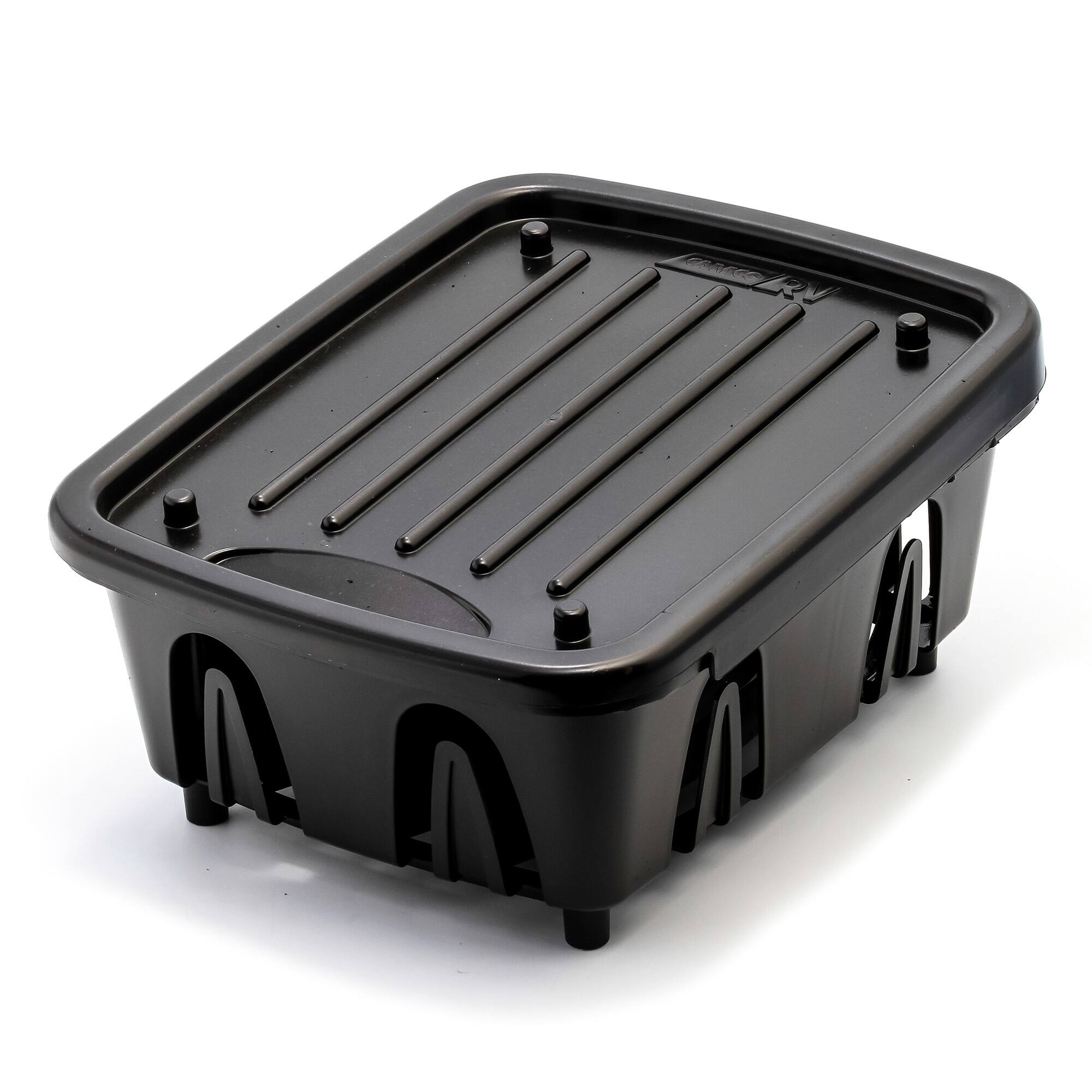 Alt View 3. Camco - Camco RV Mini Dish Drainer and Sloped Tray, Compact Drying Rack for Small Sinks - Black.