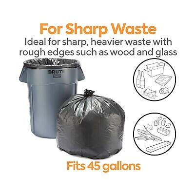 For Sharp Waste  
Ideal for sharp, heavier waste with rough edges such as wood and glass  

Fits 45 gallons