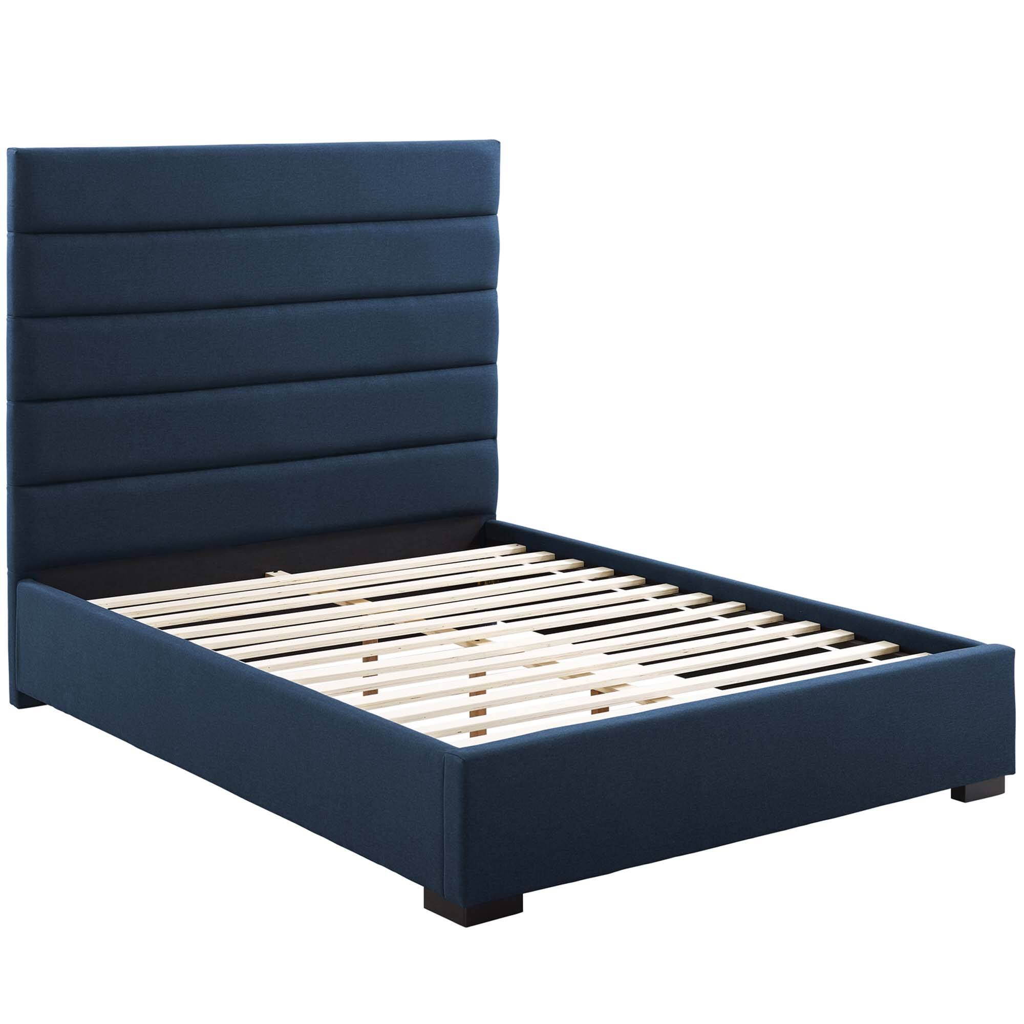 Left. Modway - Soleil Performance Velvet Twin Bed - Gray.