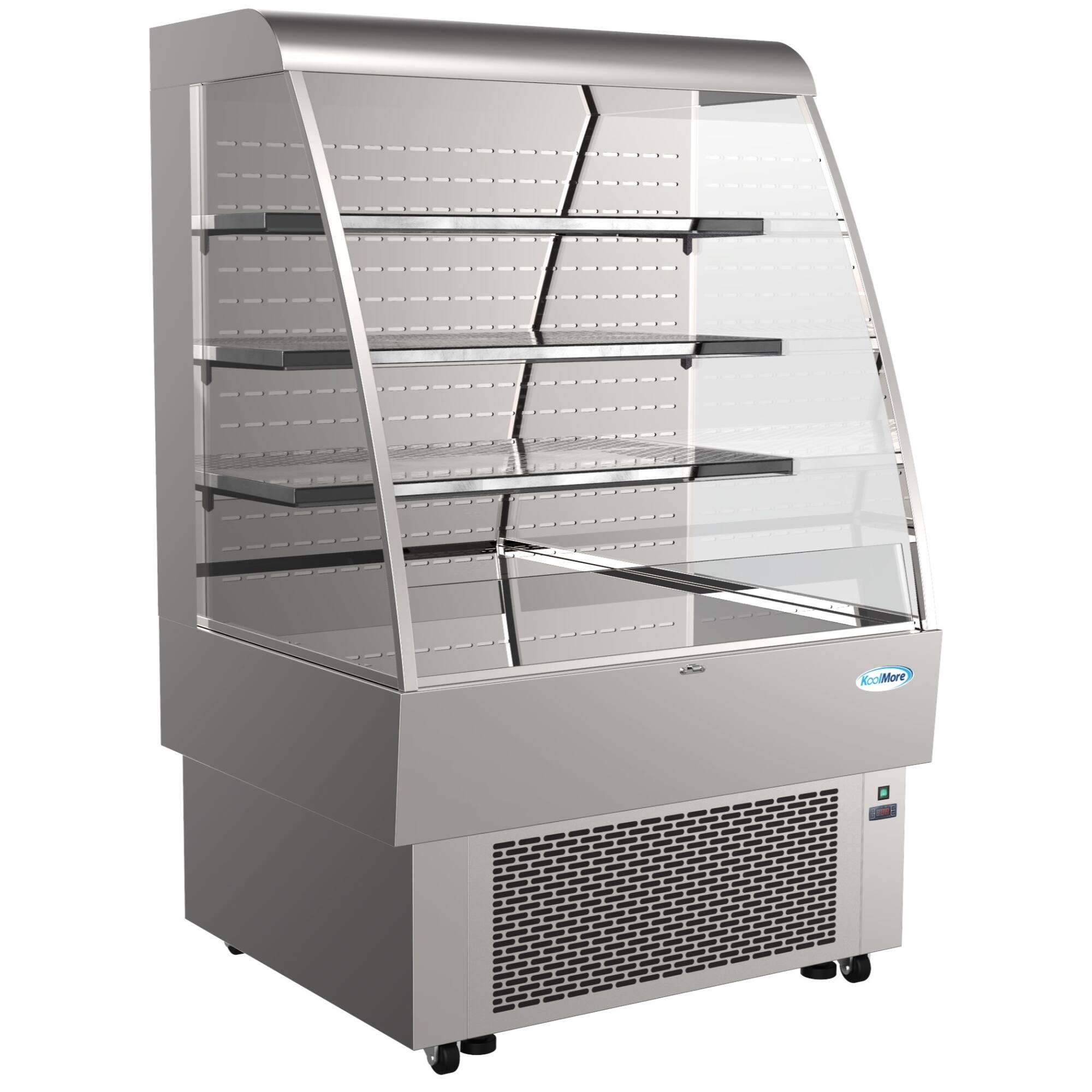 Alt View 1. Koolmore - 35 in. Open Air Grab and Go Refrigerator - 13.4 Cu Ft. CDA-13C - Stainless-Steel.