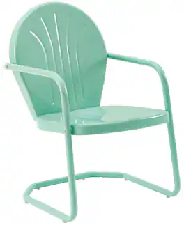 Crosley Furniture - Griffith Retro Outdoor Chair - Aqua Gloss