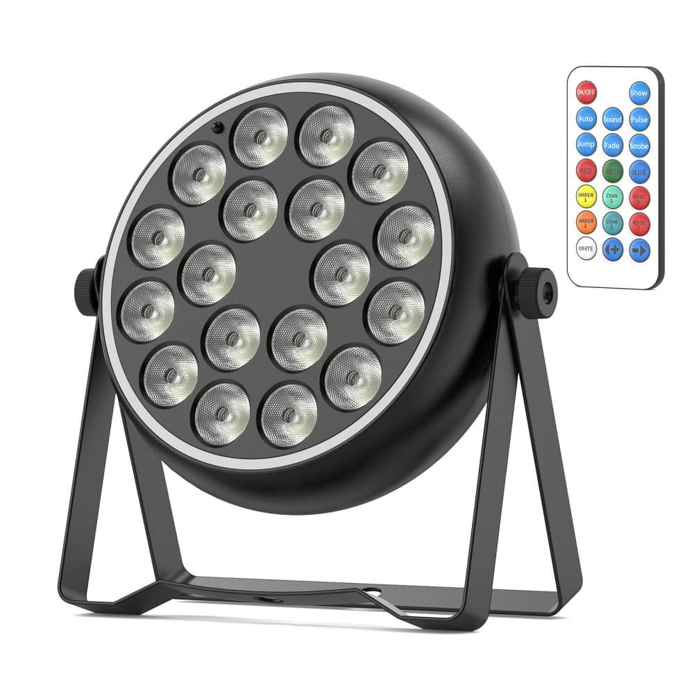 UKing - 4 in 1 DMX RGBW 18 LED Wash Par Fixture Stage Lights Disco Party Disco Show