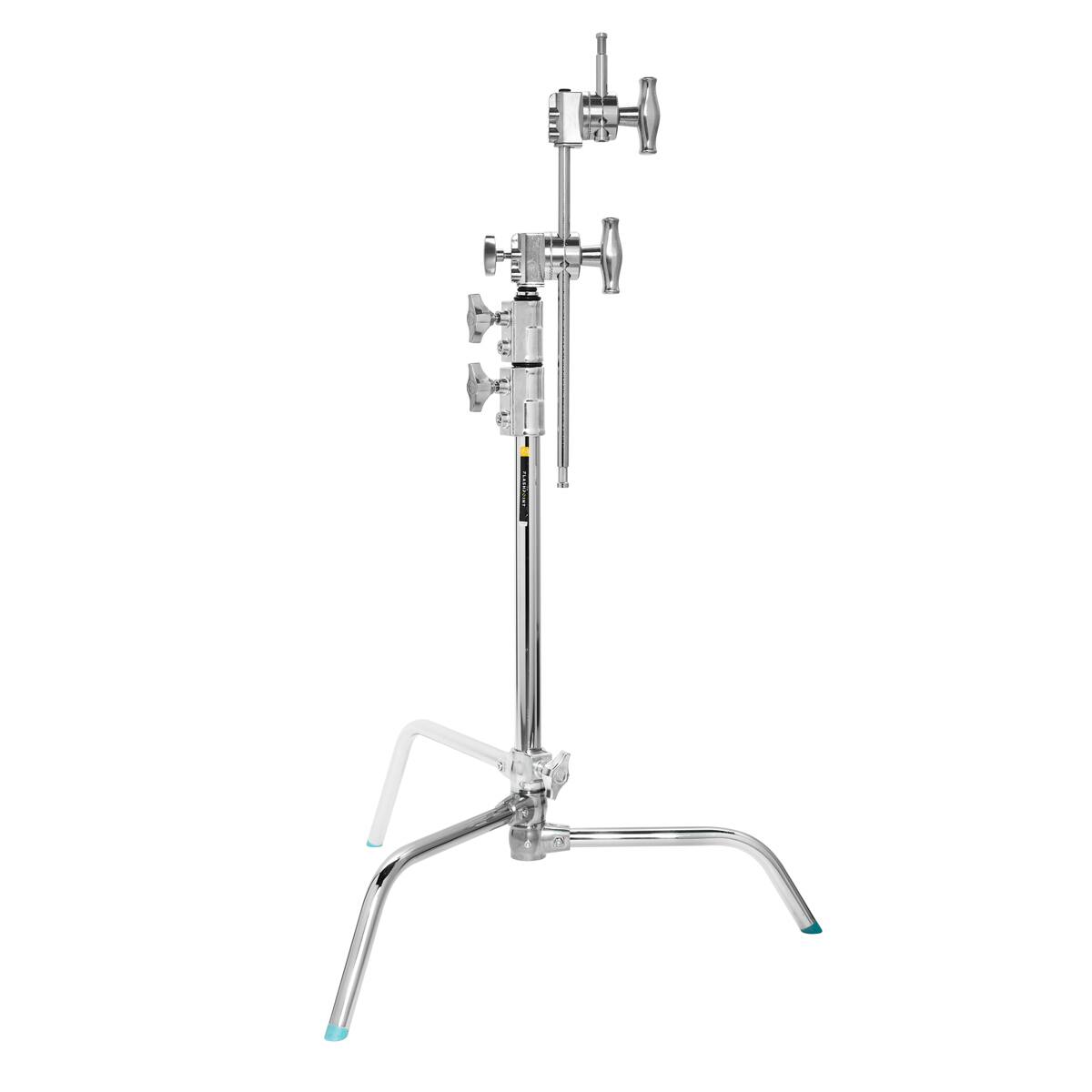 Alt View 5. Flashpoint - Flashpoint 20" Sliding C-Stand Kit w/2.5" Grip Head  20" Grip Arm, Chrome.