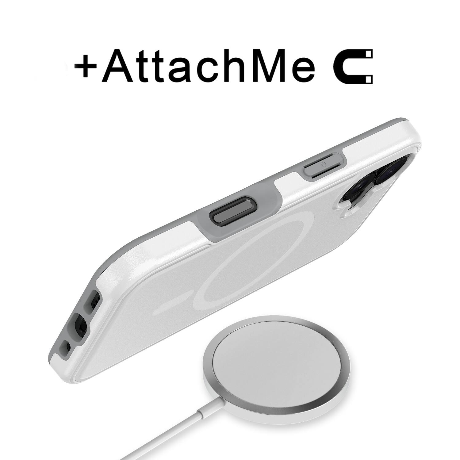 Alt View 1. Echelon - echelon Fuse Series w/ MagSafe Case for Apple iPhone 17 - White - White.