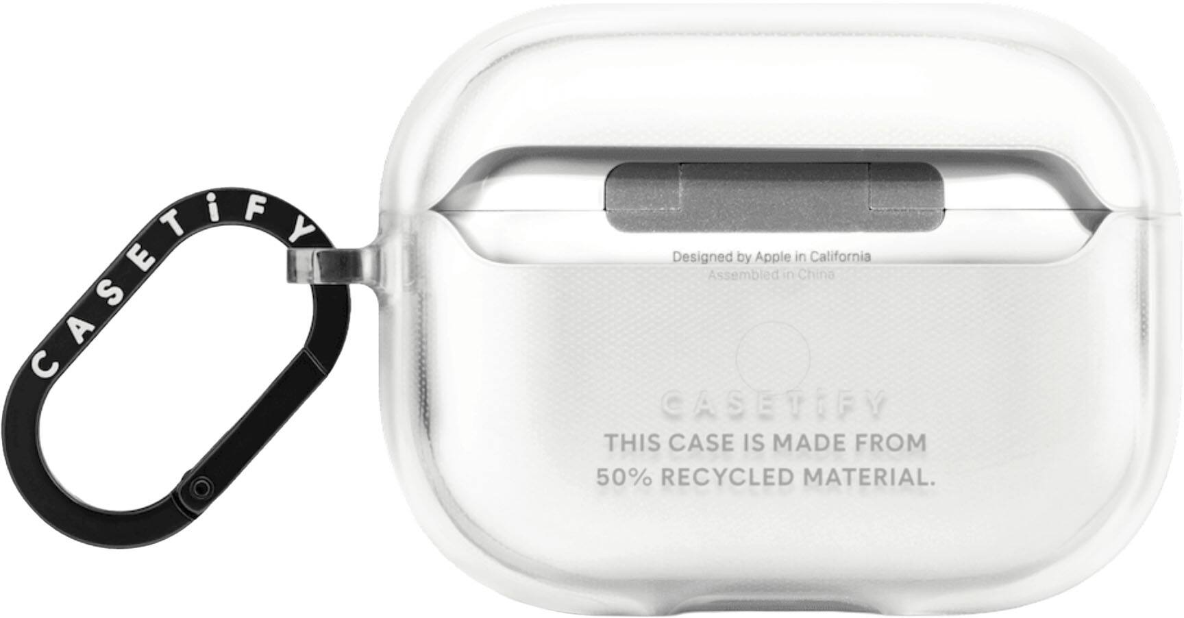 CASETiFY  
Designed by Apple in California  
Assembled in China  

CASETiFY  
THIS CASE IS MADE FROM 50% RECYCLED MATERIAL.