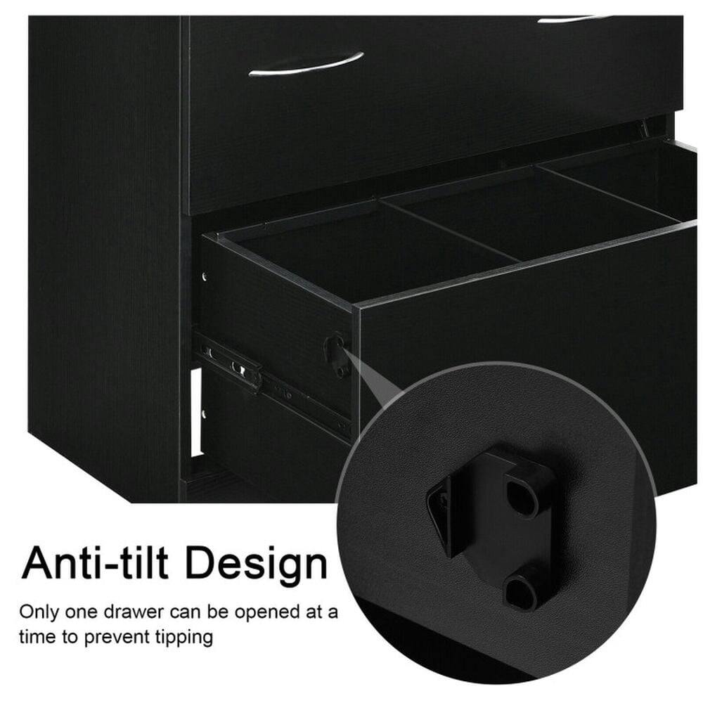 Anti-tilt Design  
Only one drawer can be opened at a time to prevent tipping