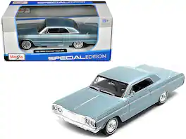 1964 Chevrolet Impala SS "Special Edition" Series 1/26 Diecast Model Car by Maisto - Blue Metallic