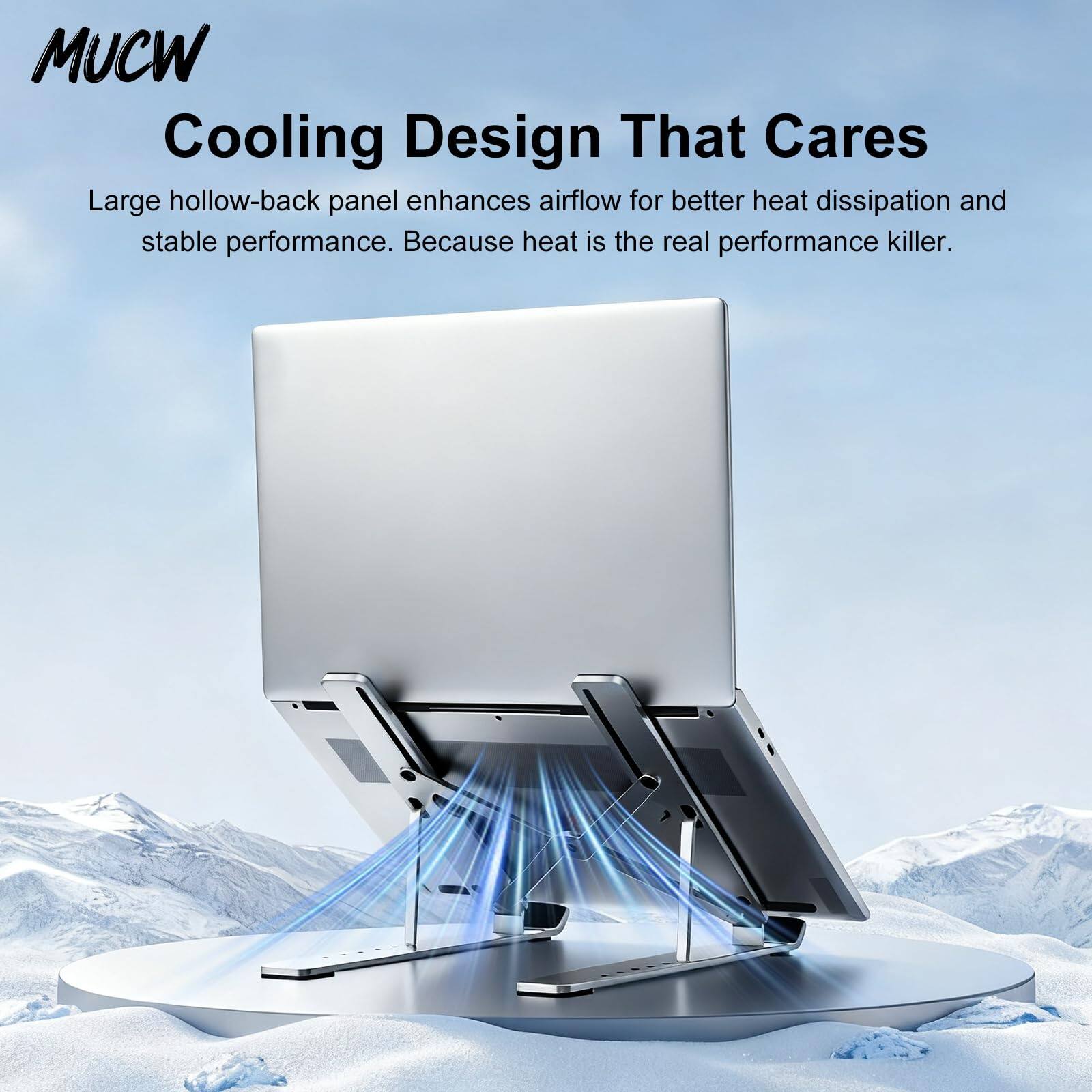 MUCW Cooling Design That Cares

Large hollow-back panel enhances airflow for better heat dissipation and stable performance. Because heat is the real performance killer.