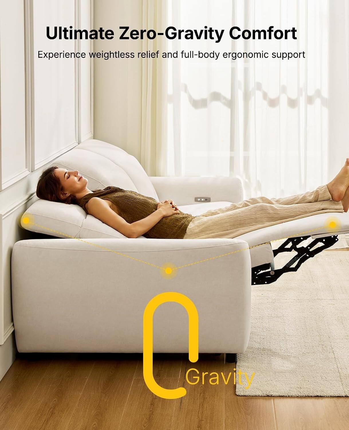 Ultimate Zero-Gravity Comfort  
Experience weightless relief and full-body ergonomic support