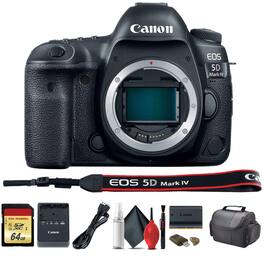 Canon - EOS 5D Mark IV DSLR Camera (1483C002) with 64GB Memory Card, Case, Cleaning Set and More - S