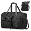 Front. Unique Bargains - Gym Bag for Men Women 40L Sport Duffel Bag Anti-Theft Overnight Backpack W/Shoe Compartment for Fitness Travel - Black.