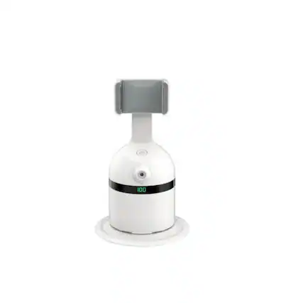 Front. Stock Preferred - 3-in-1 360° Self Videographer Phone Stand with Remote Control - White - White.