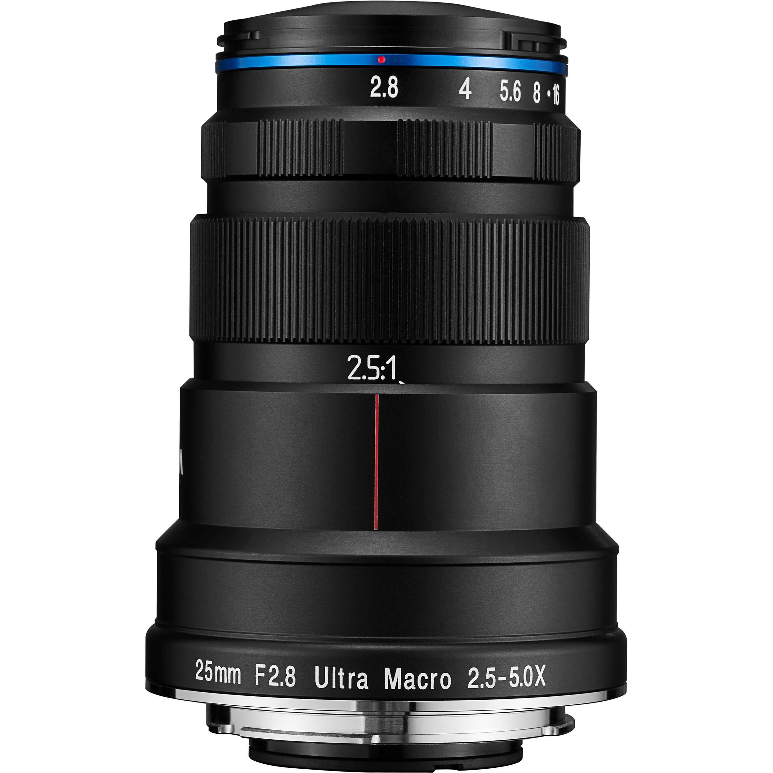 2.8 4 5.6 8 1 2.5:1. 25mm F2.8 Ultra Macro 2.5-5.0X