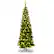 Alt View 11. Costway - 7.5ft Pre-Lit Hinged Pencil Christmas Tree 350 White Lights - Green.