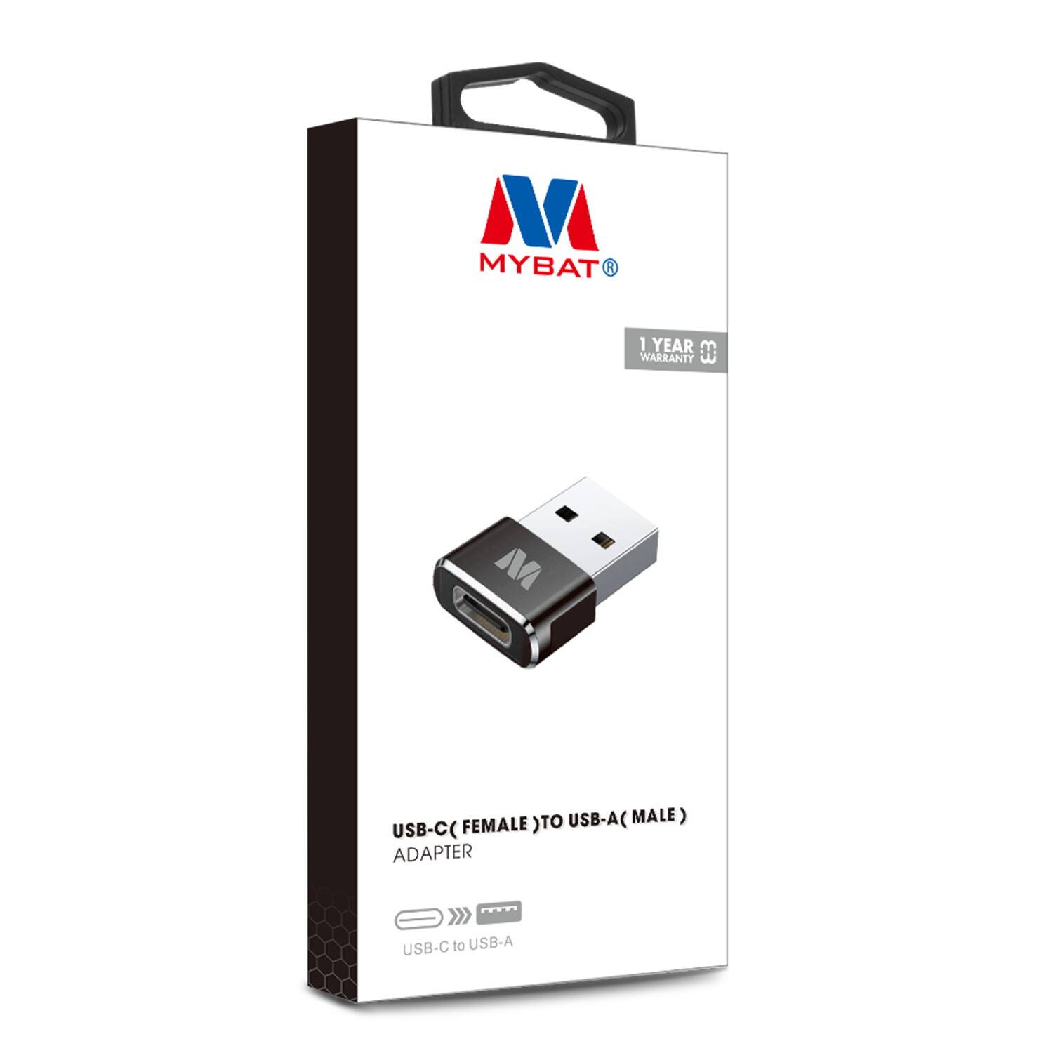 MYBAT®

1 YEAR WARRANTY

USB-C (FEMALE) TO USB-A (MALE) ADAPTER

USB-C to USB-A