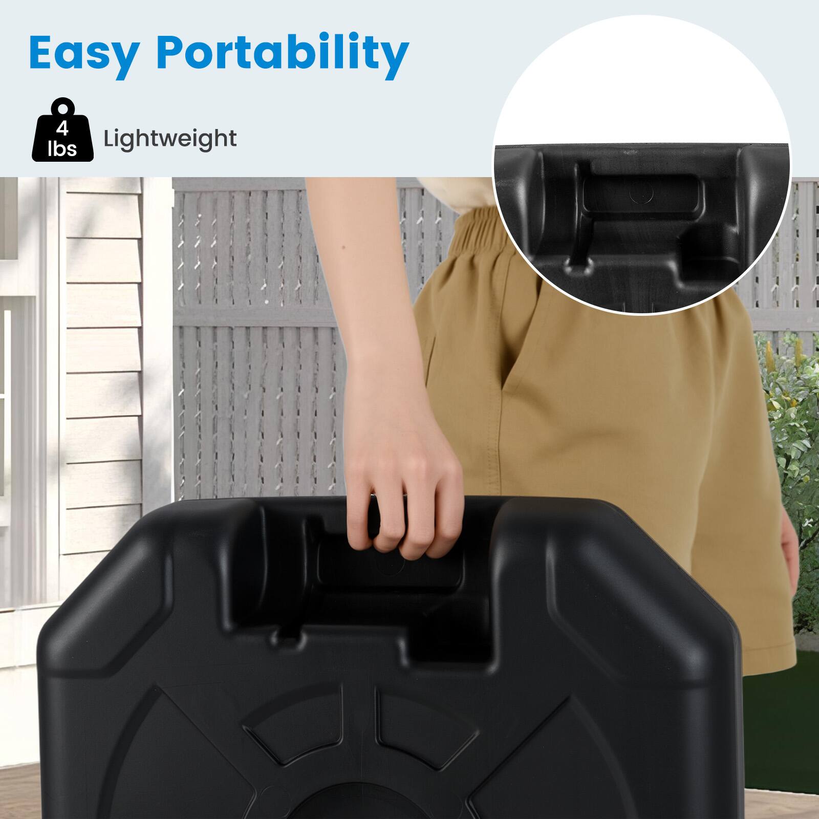 Easy Portability  
4 lbs Lightweight