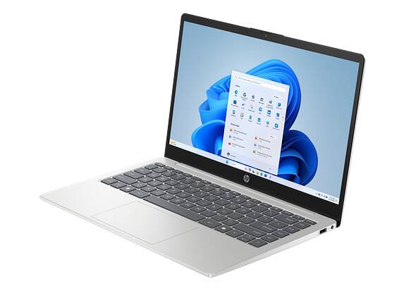 Angle. HP - HP Essential Laptop Computer 14" FHD Intel Core Ultra 5 8 GB memory;256 GB SSD - Natural silver.