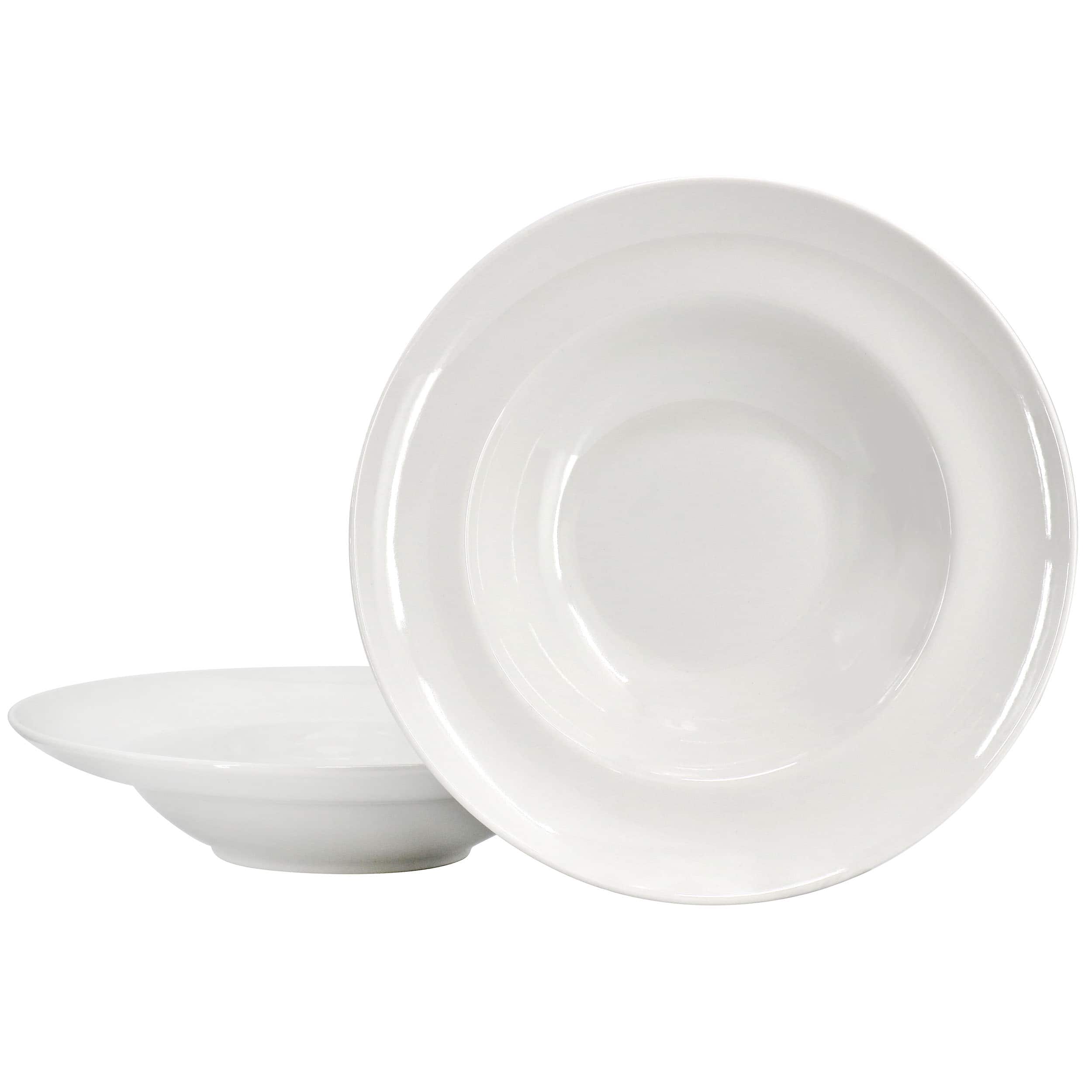 Gibson - Home Great Essentials 2 Piece Fine Ceramic 20oz Entree Bowl Set - White