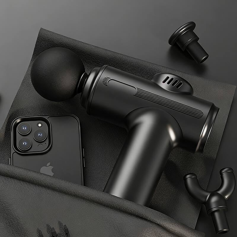 Alt View 3. Cluzine - Massage Gun Portable Electric 8 Heads Deep Tissue Percussion Muscle Recovery Fitness Relax - Black.