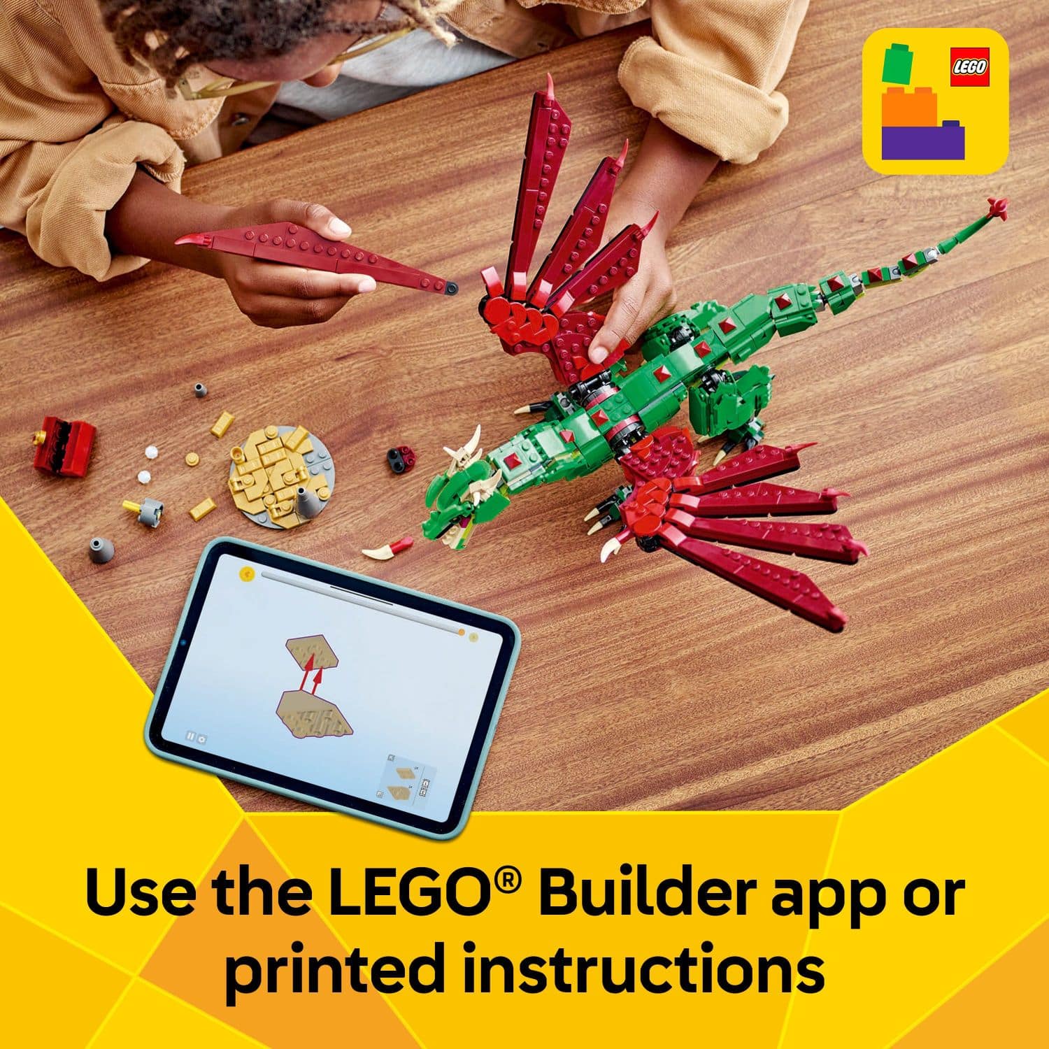 LEGO Builder app or printed instructions